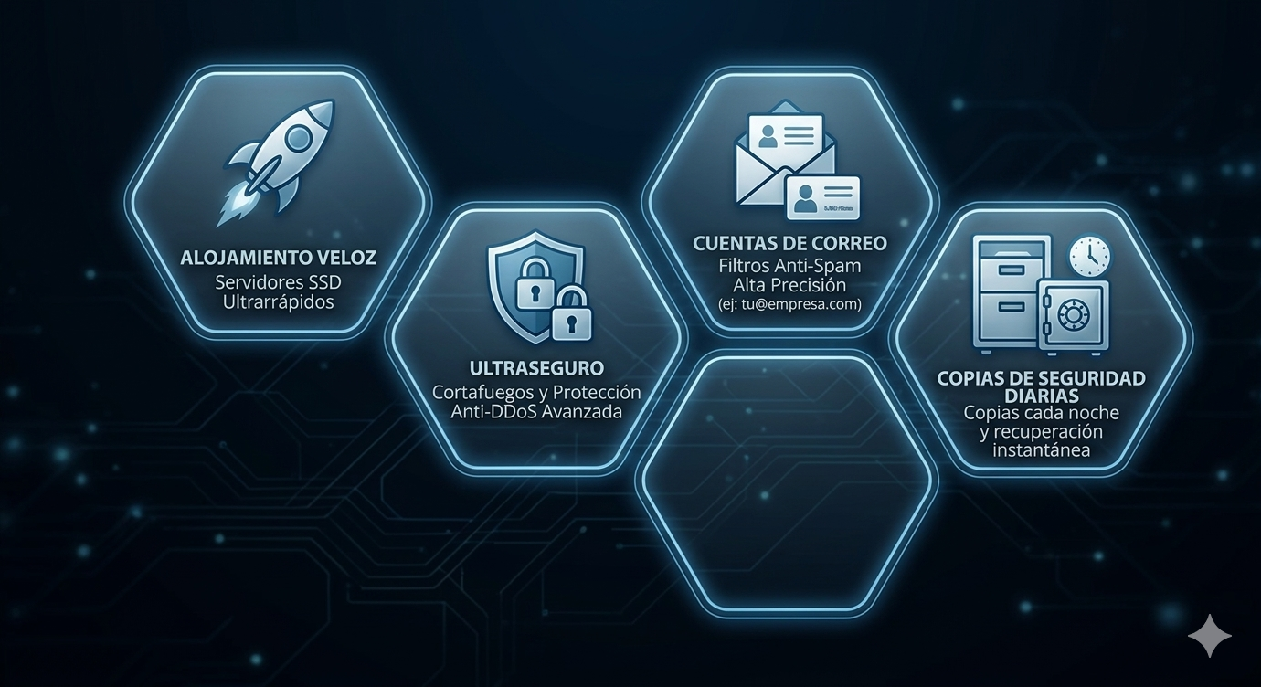 Allotjament web i correus professionals segurs per a empreses